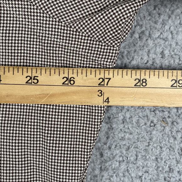 VTG Ralph Lauren Classic Fit Button Down Shirt Men's 17.5 XL Brown Houndstooth - Picture 5 of 7